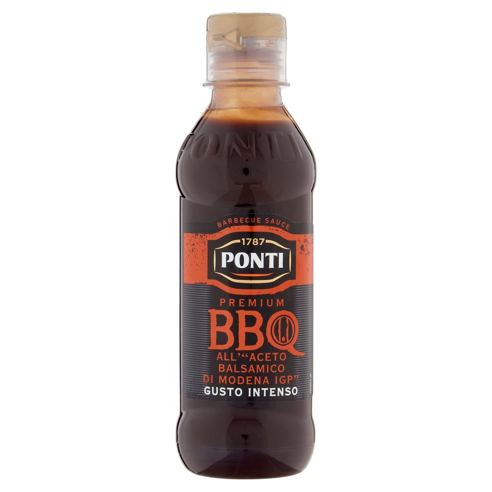 Ponti Barbecue Sauce Premium BBQ all'Aceto Balsamico di Modena IGP Gr.250