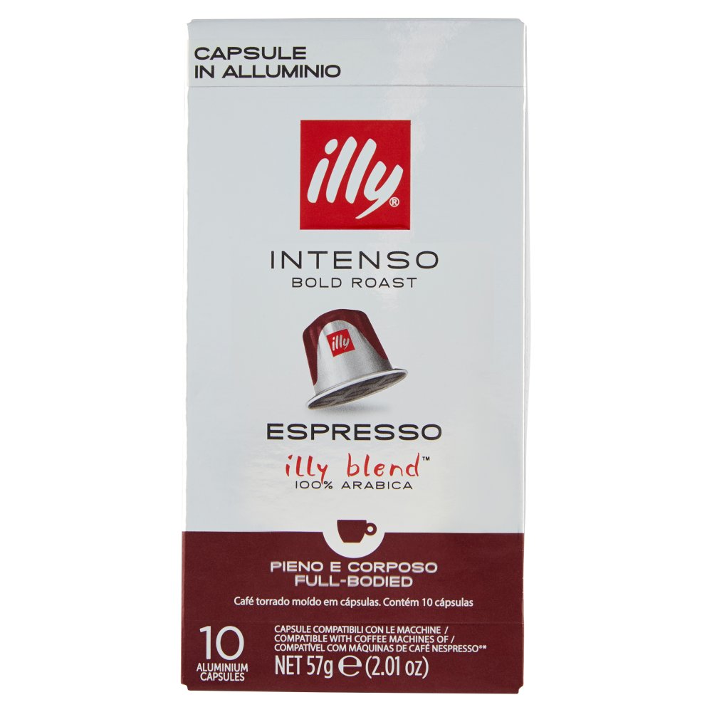 Illy Capsule Compatibili Nespresso Espresso Intenso Gr.57 Pz.10