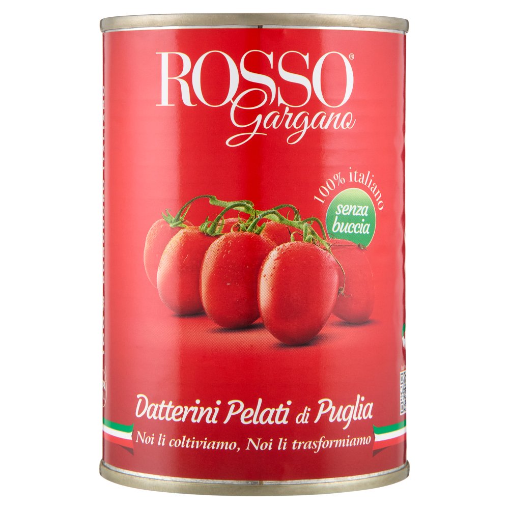 Rosso Gargano Pomodori Datterini Pelati di Puglia Gr.400