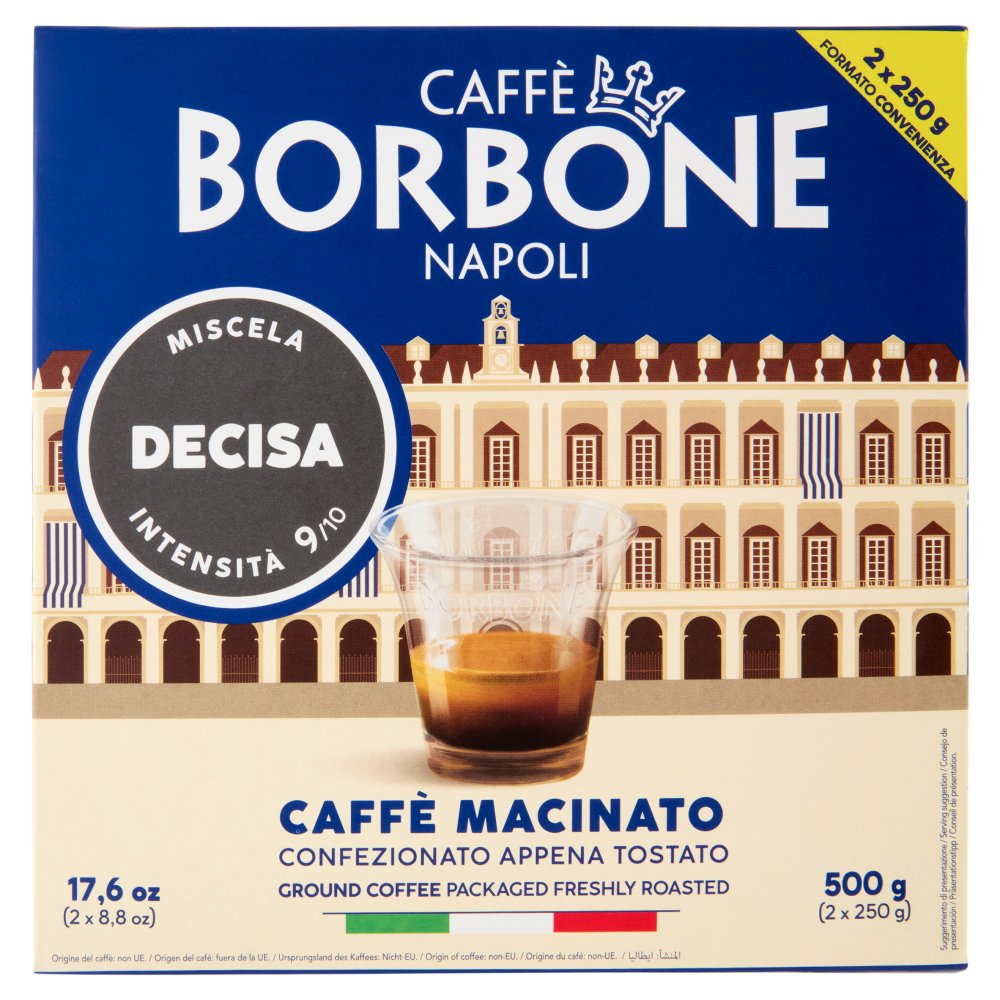 Caffè Borbone Miscela Decisa Caffè Macinato 2 x Gr.250