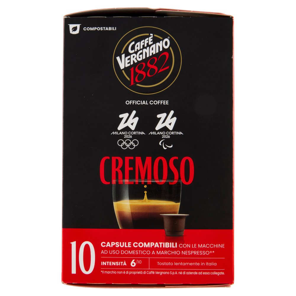 VERGNANO ESPRESSO CREMOSO 10 CAPS COMPATIBILI NESPRESSO