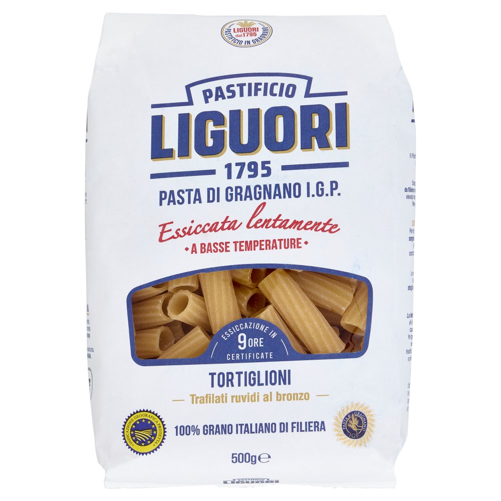 Pastificio Liguori Pasta di Gragnano I.G.P. Tortiglioni Gr.500
