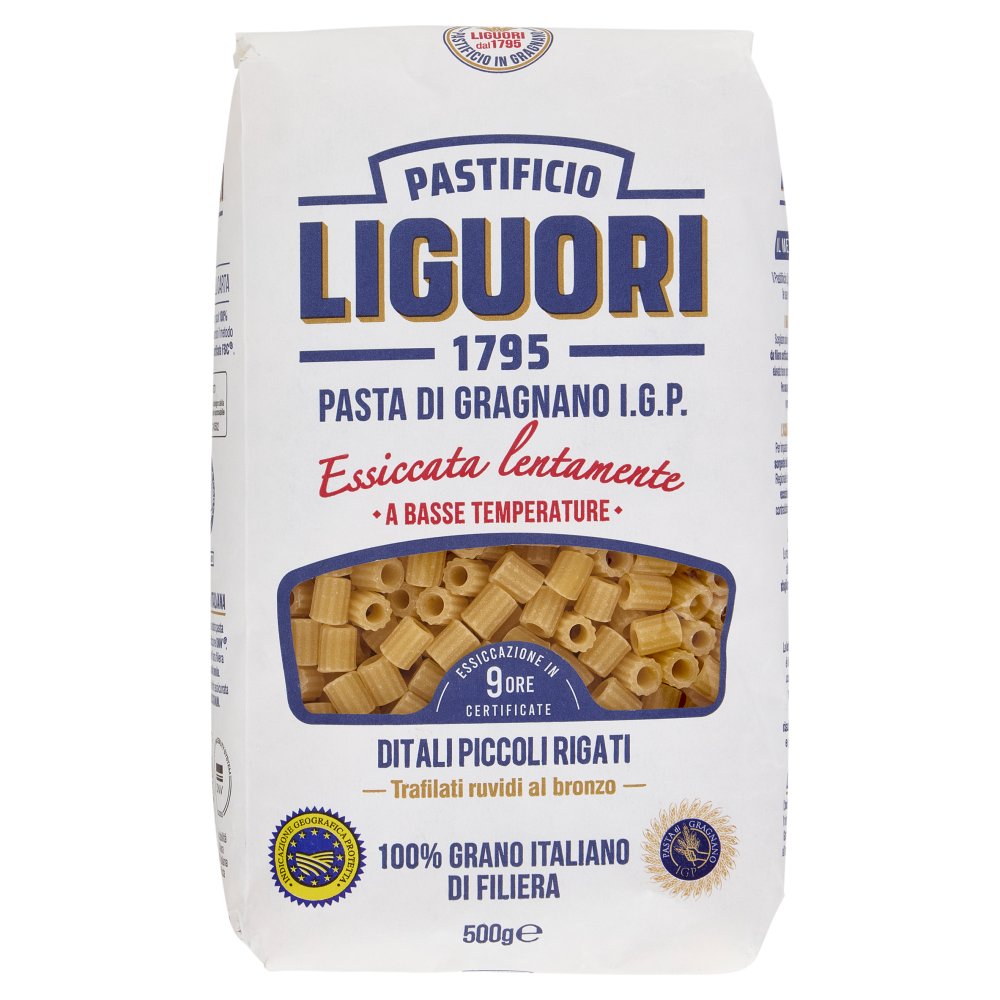 Pastificio Liguori Pasta di Gragnano I.G.P. Ditali Piccoli Rigati Gr.500