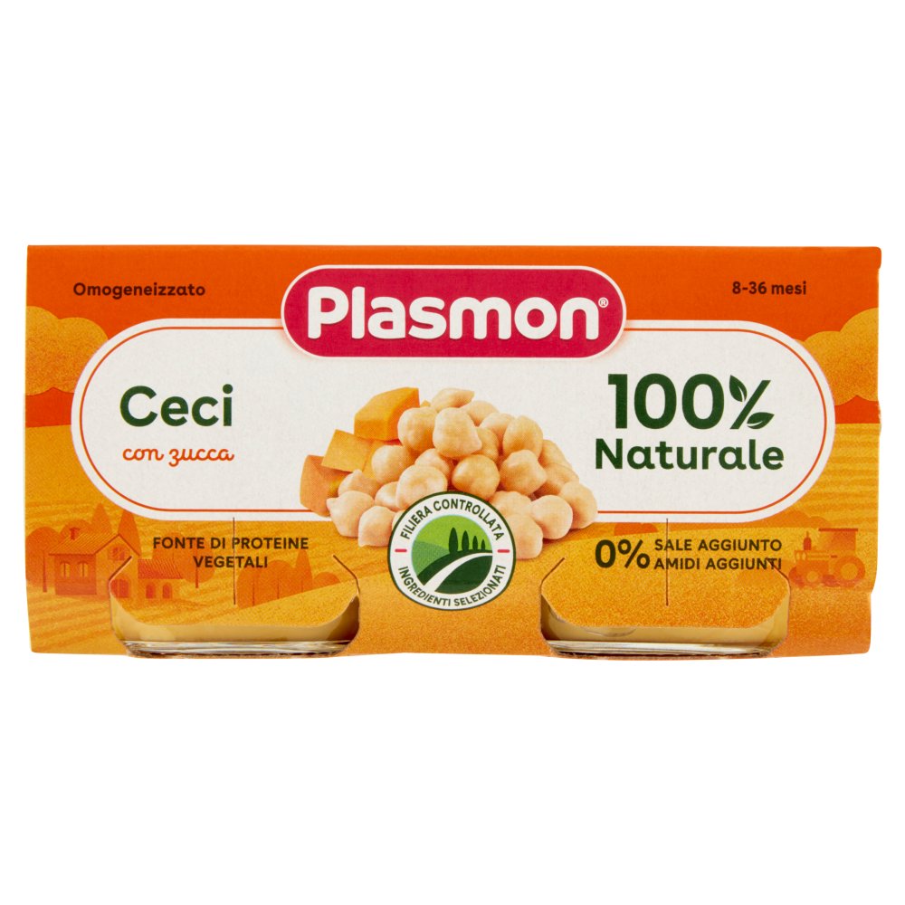 Plasmon Omogeneizzato Legumi Ceci e Zucca Gr.80X2