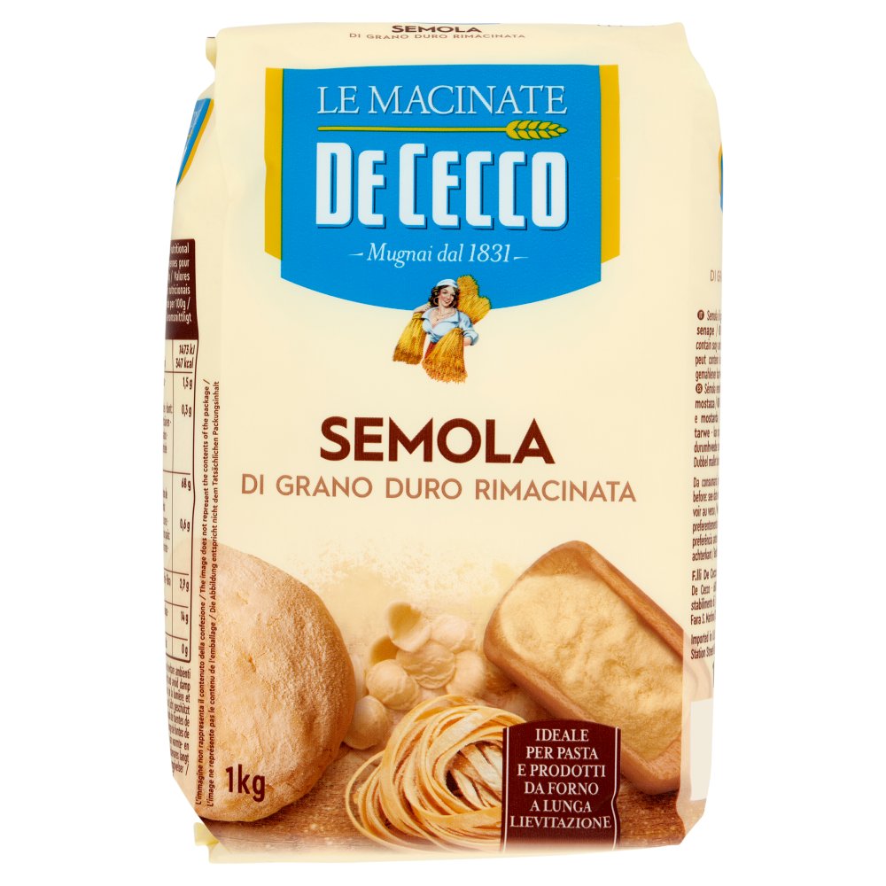 De Cecco Semola di Grano Duro Rimacinata Kg.1