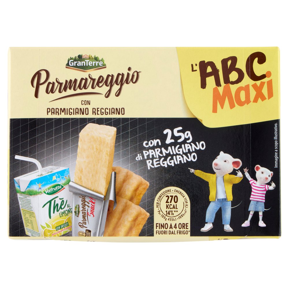 Parmareggio l'ABC Maxi Merenda con Parmigiano Reggiano