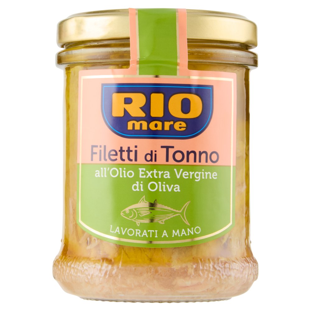 Rio Mare Filetti di Tonno Lavorati a Mano all'Olio Extra Vergine di Oliva Gr.180