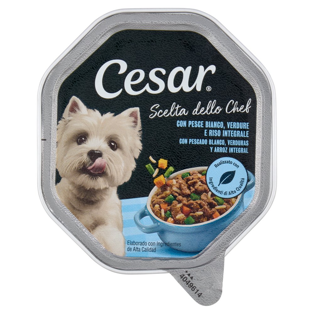 Cesar Cibo Umido per Cane con Pesce Riso e Verdure Gr.150