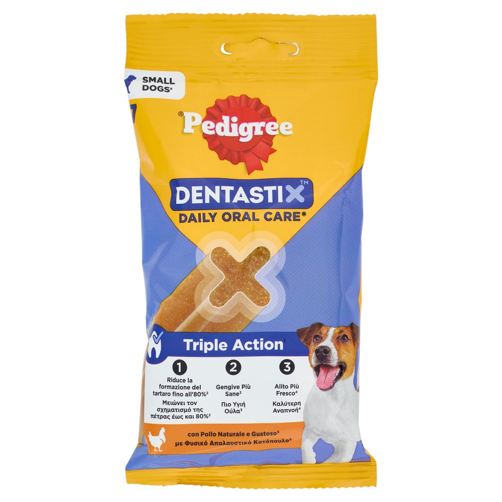 Pedigree Dentastix Snack per Igiene Orale Cane Piccolo Gr.110