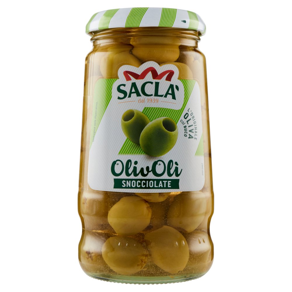 Sacla' Olivoli' Olive Verdi Snocciolate Gr.290
