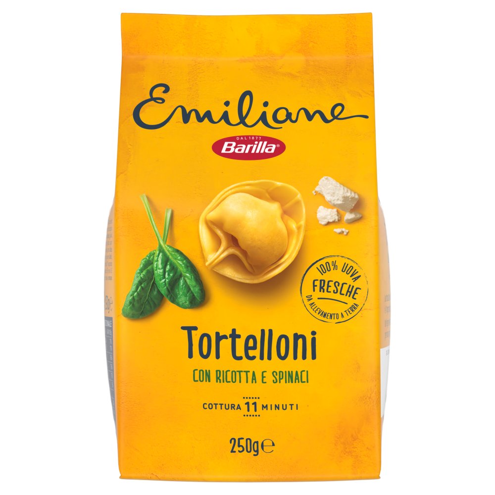 Barilla Emiliane Tortelloni all'Uovo con Ricotta e Spinaci Gr.250