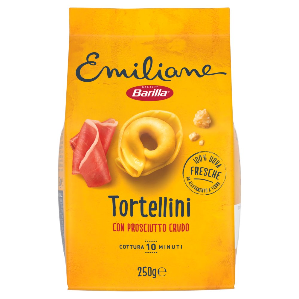 Barilla Emiliane Tortellini all'Uovo con Prosciutto Crudo Gr.250