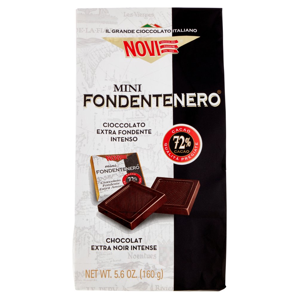 Novi Mini Fondentenero Cioccolato Extra Fondente Intenso Gr.160
