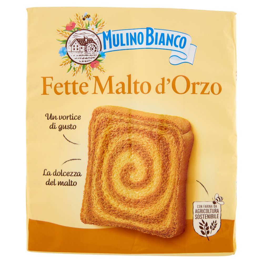 Mulino Bianco Fette Biscottate al Malto d'Orzo Pz.32 Gr.315