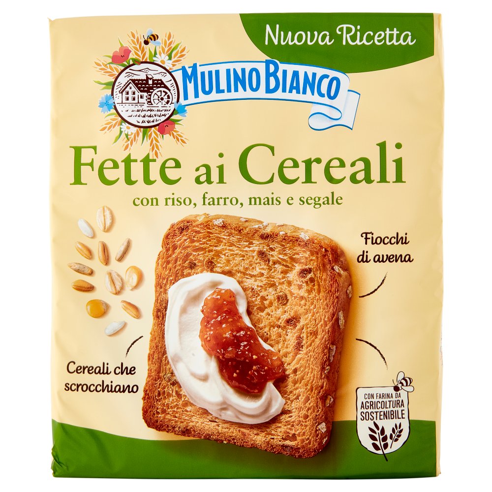 Mulino Bianco Fette Biscottate ai Cereali Pz.40 Gr.315
