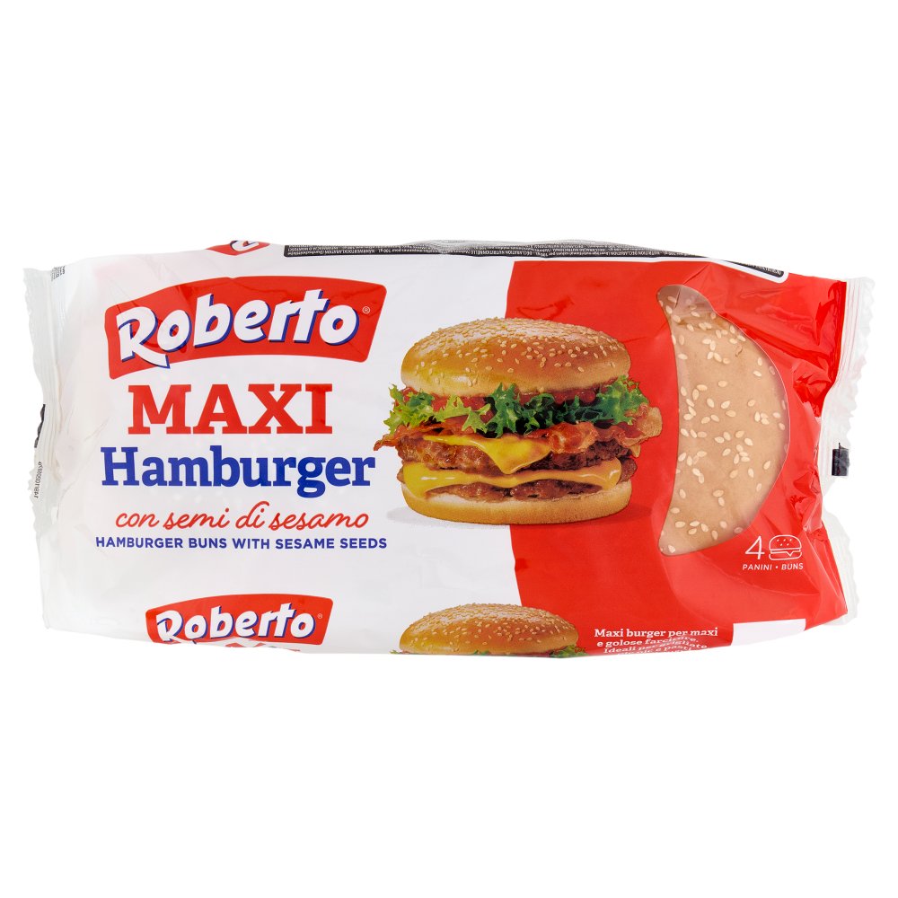 Roberto Maxi Hamburger con Semi di Sesamo Pz.4 Gr.300