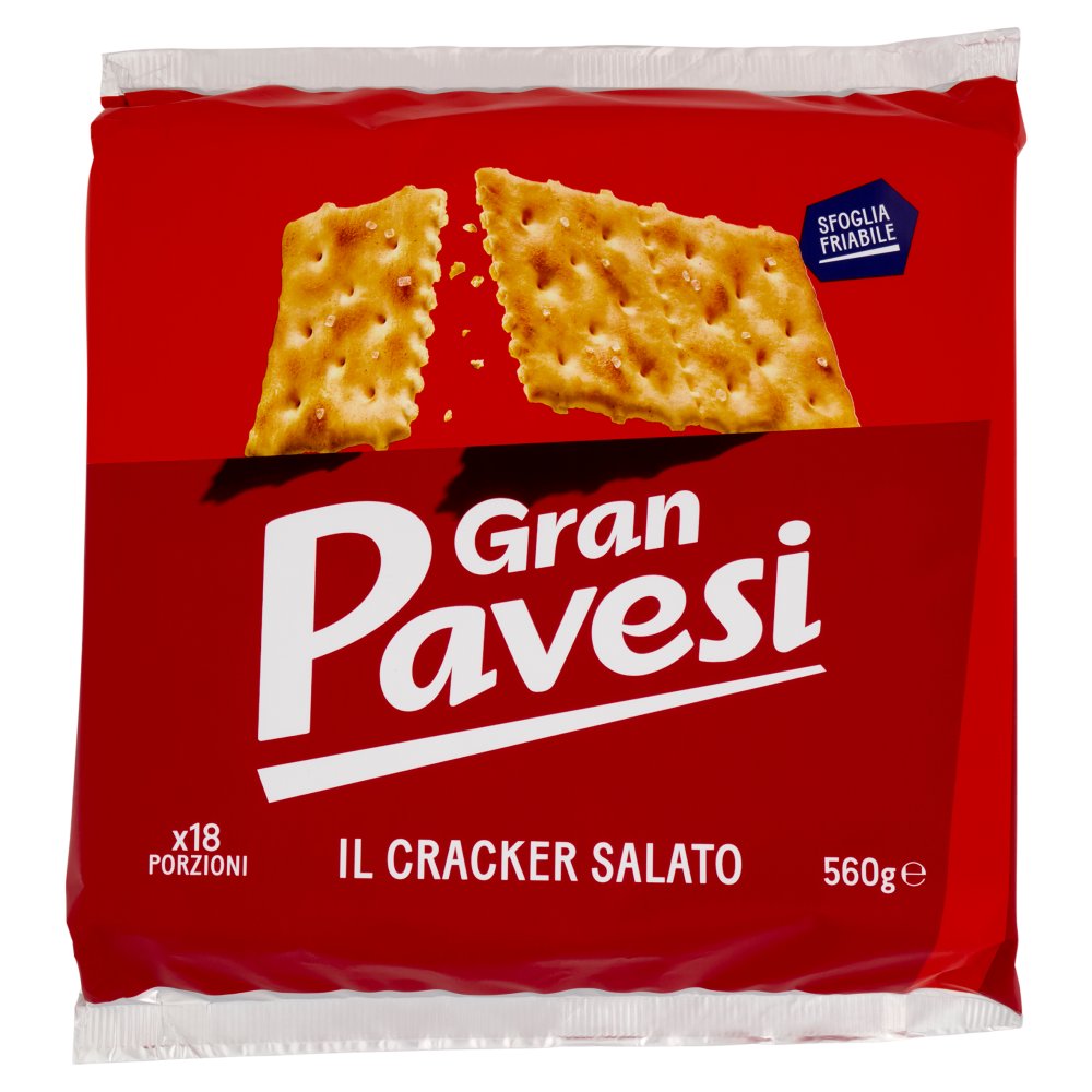 Gran Pavesi il Cracker Salato con Grano 100% Italiano Gr.560