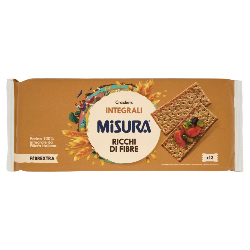 Misura Fibrextra Crackers Integrali Gr.385