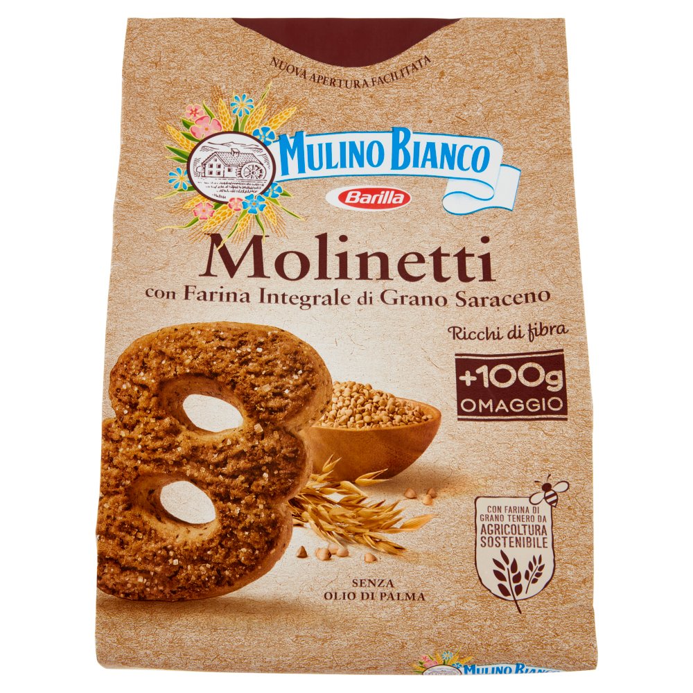 Mulino Bianco Molinetti Biscotti con Farina Integrale Gr.700