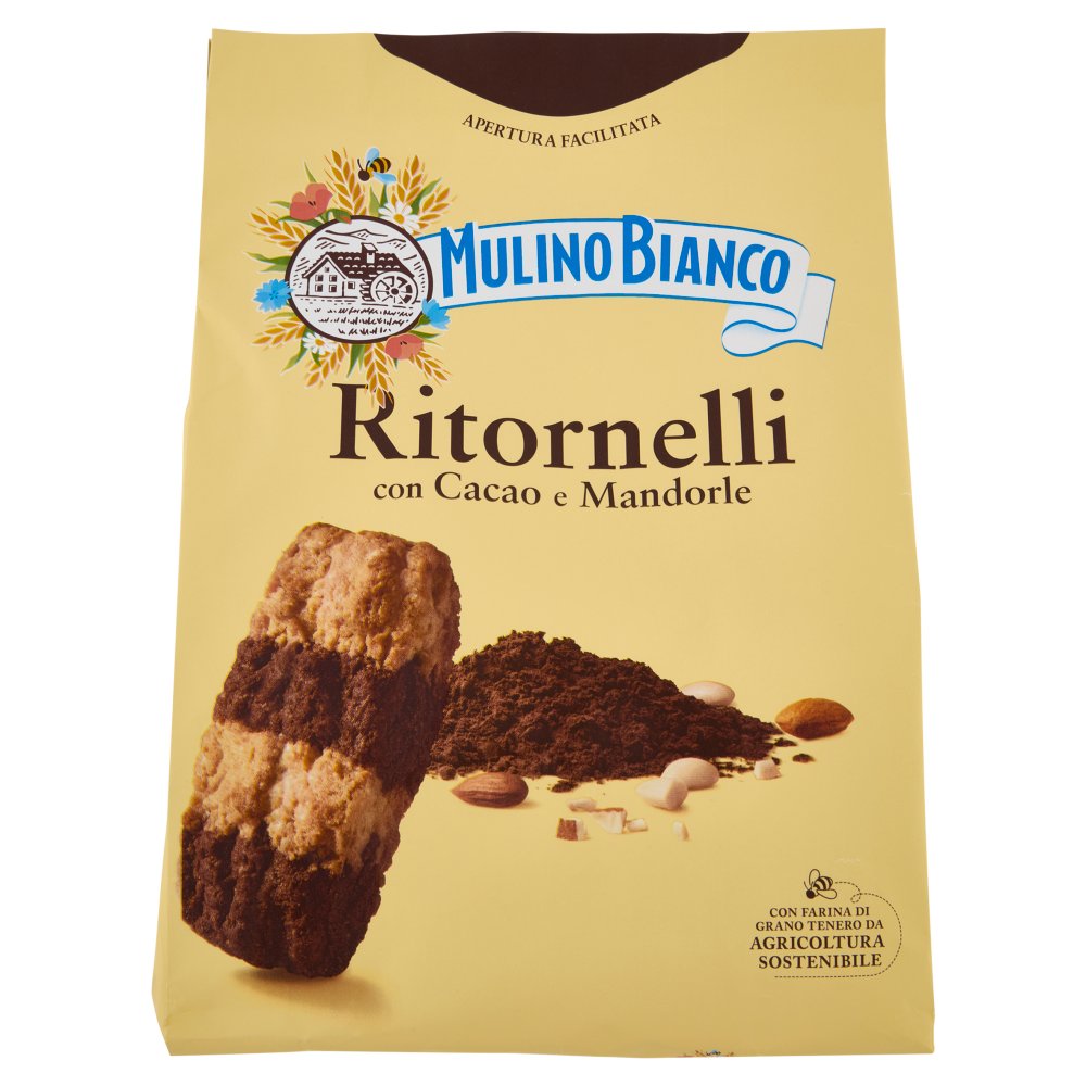 Mulino Bianco Ritornelli Biscotti con Cacao e Mandorle Gr.700