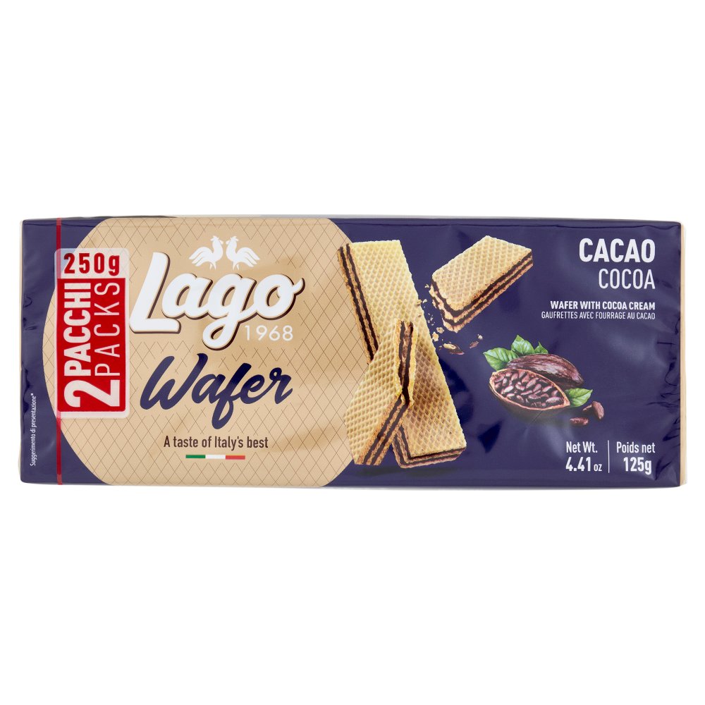 Gastone Lago Wafers al Cacao Pz.2 X Gr.125