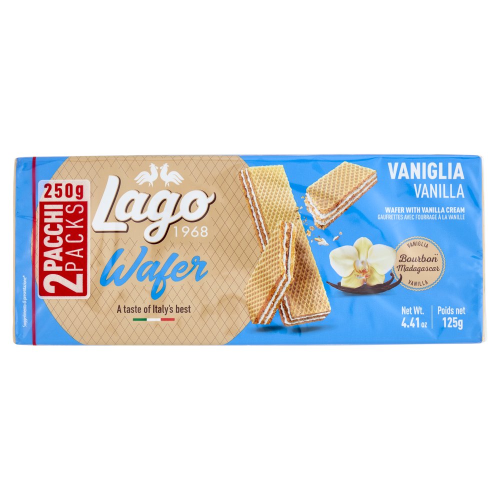 Gastone Lago Wafers alla Vaniglia Pz.2 X Gr.125