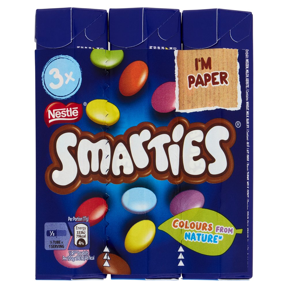 Nestle' Smarties Confetti al Cioccolato Pz.3 Gr.38