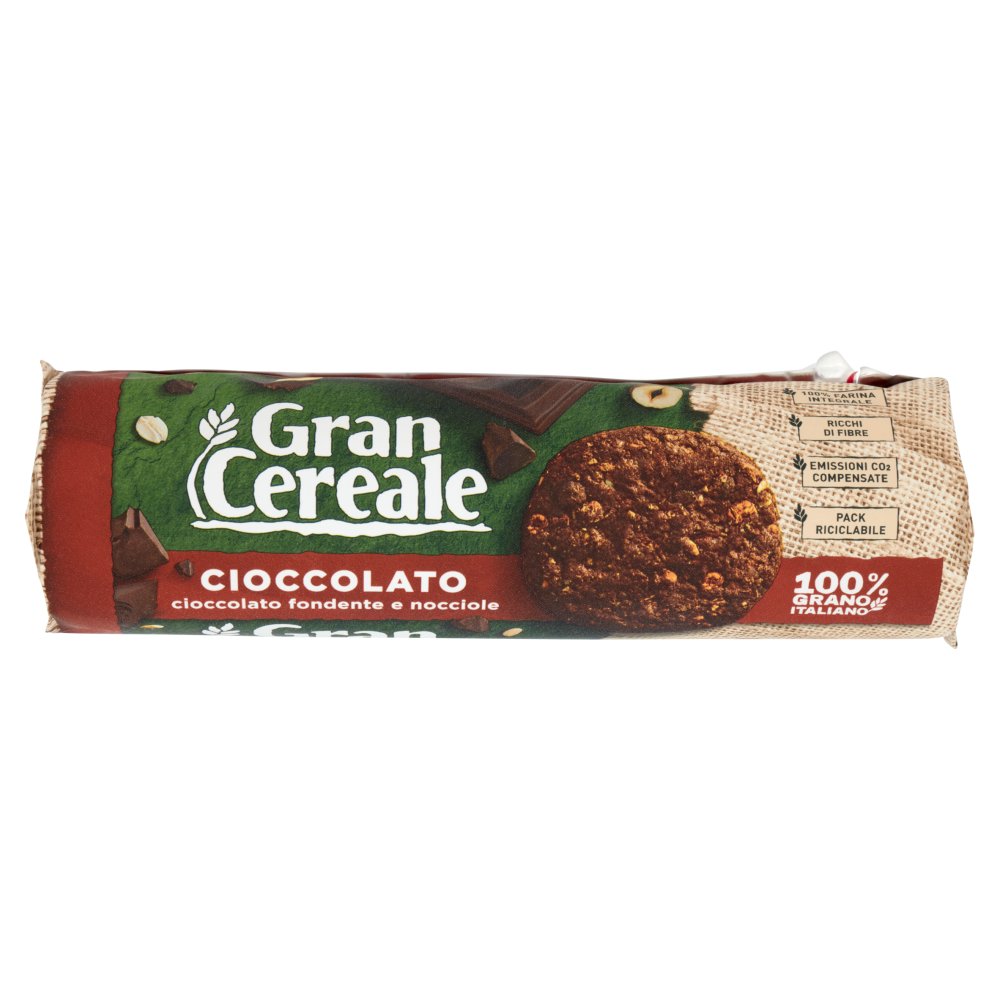 Gran Cereale Biscotti con Cioccolato Fondente e Nocciole Gr.230