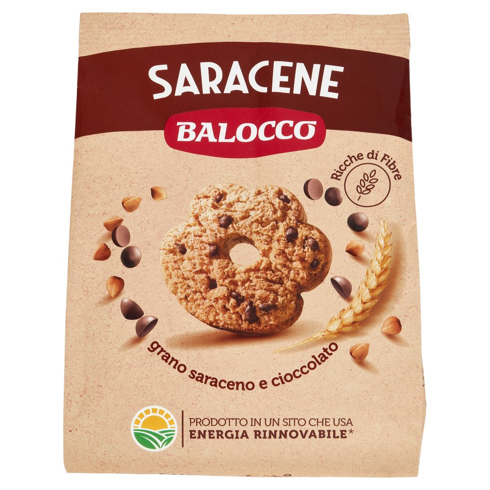 Balocco Biscotti Integrali Saracene con Grano Saraceno e Gocce di Cioccolato Gr.700