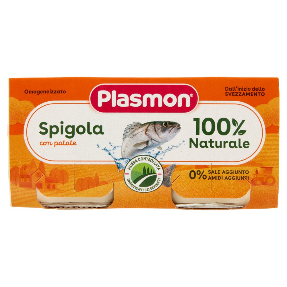 Plasmon Omogeneizzato Spigola Branzino Gr.80X2
