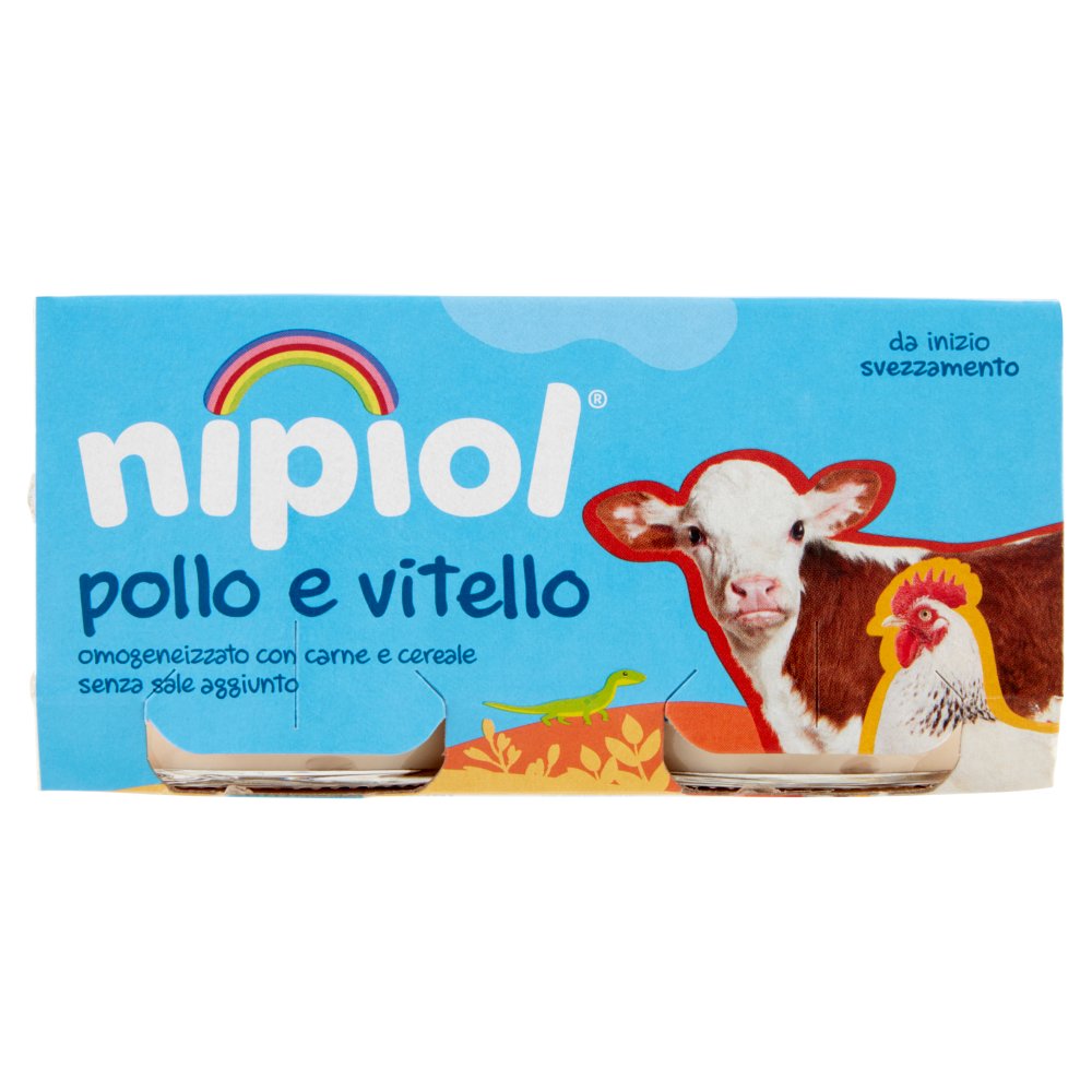 Nipiol Omogeneizzato Carne Vitello e Pollo Gr.80X2