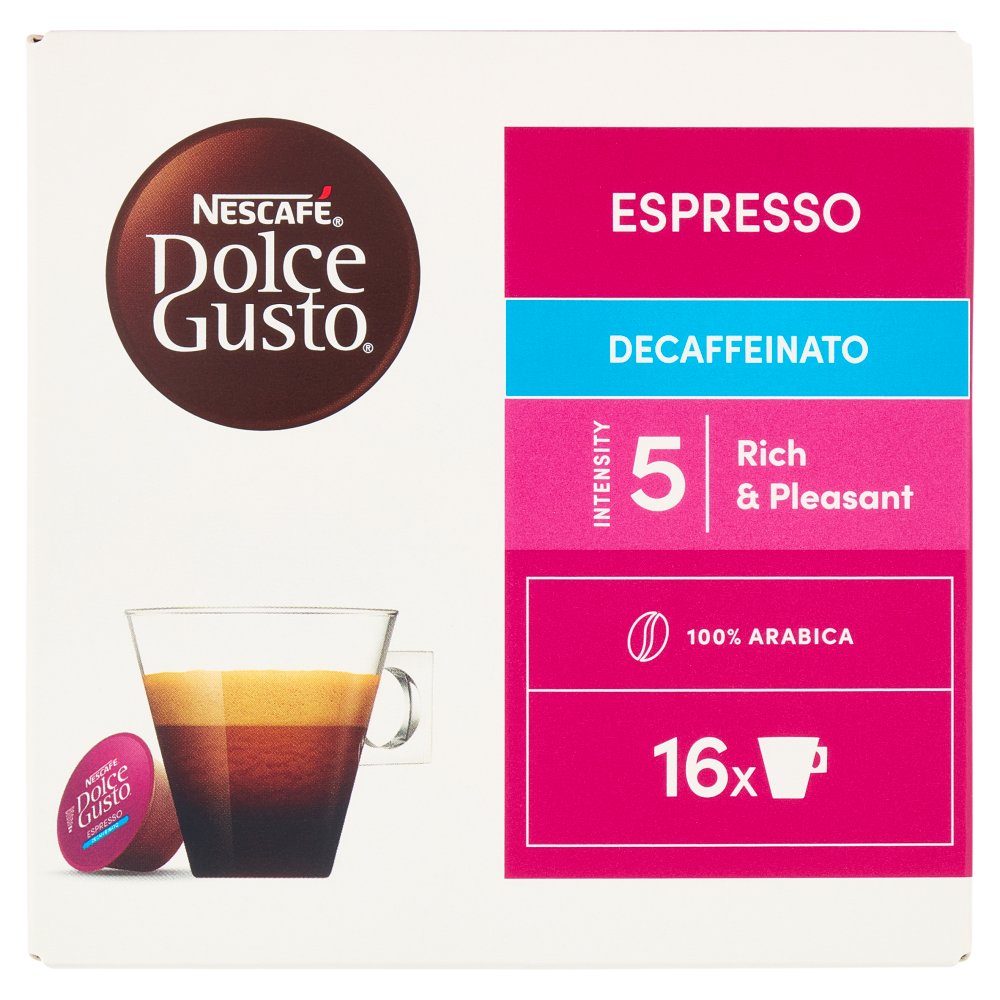 Nescafe' Dolce Gusto Capsule Espresso Decaffeinato Pz.16 Gr.88