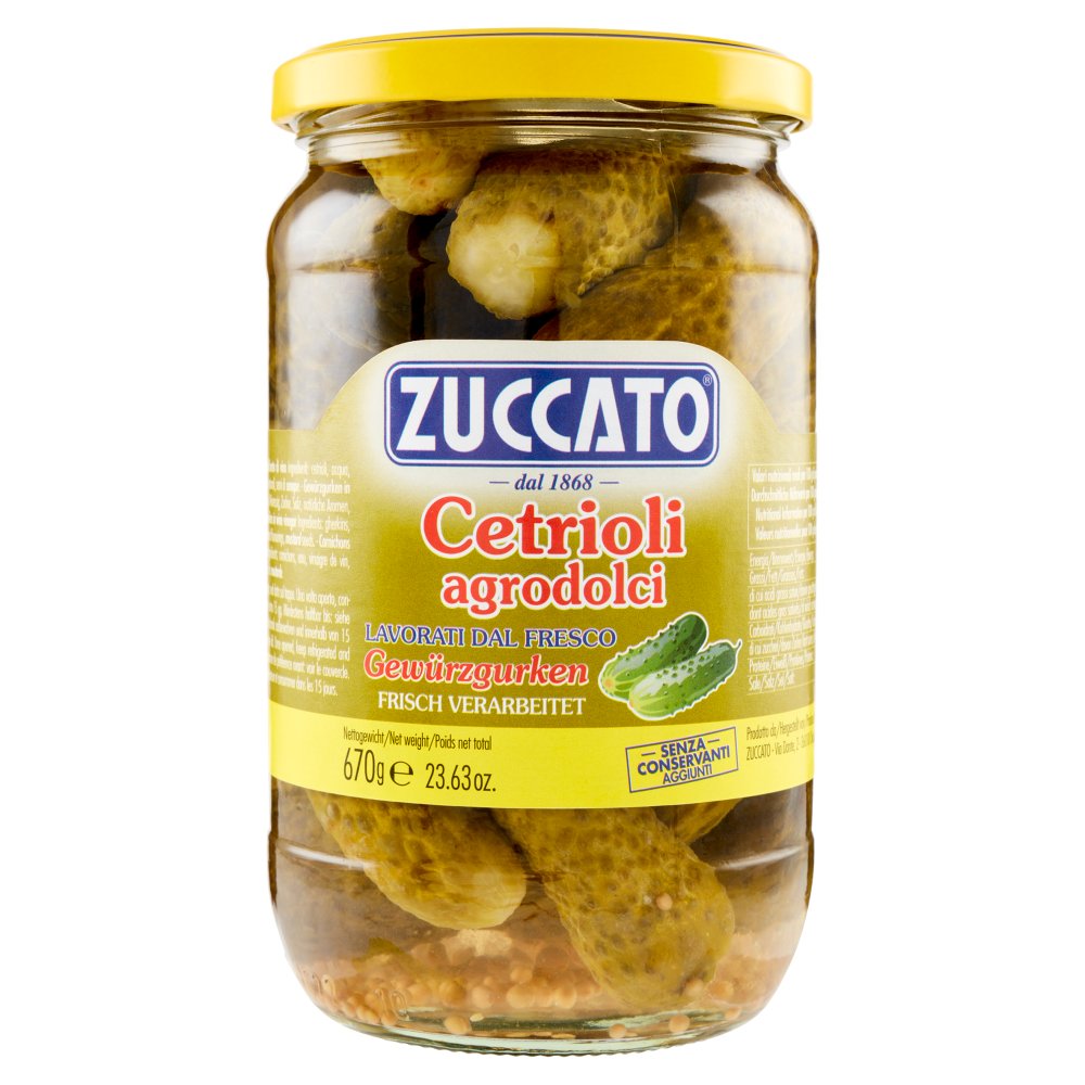 Zuccato Cetrioli Agrodolce Gr.670
