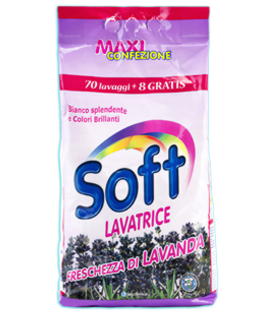Soft Sacco Polvere Lavatrice Ricarica Lavanda 78 Misurini
