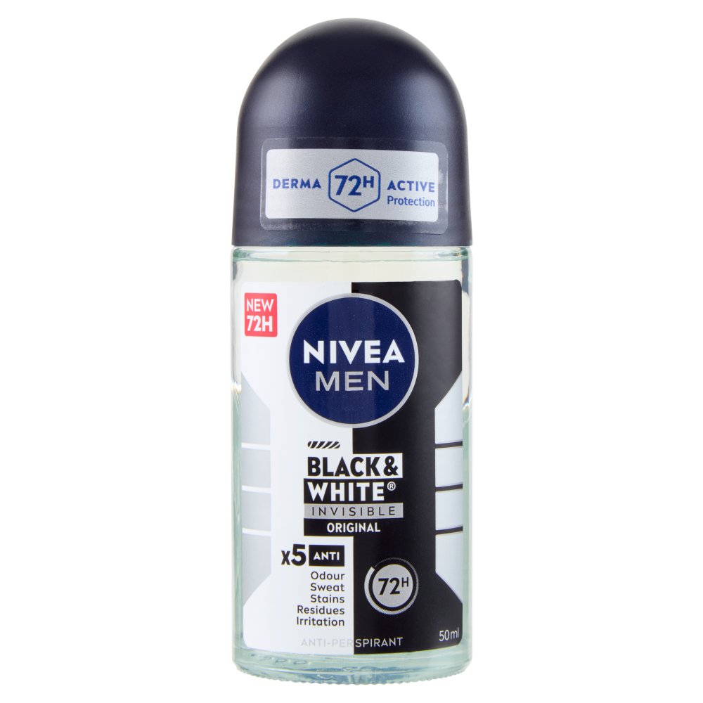 Nivea Man Deo Roll On Invisble Black & White Ml.50