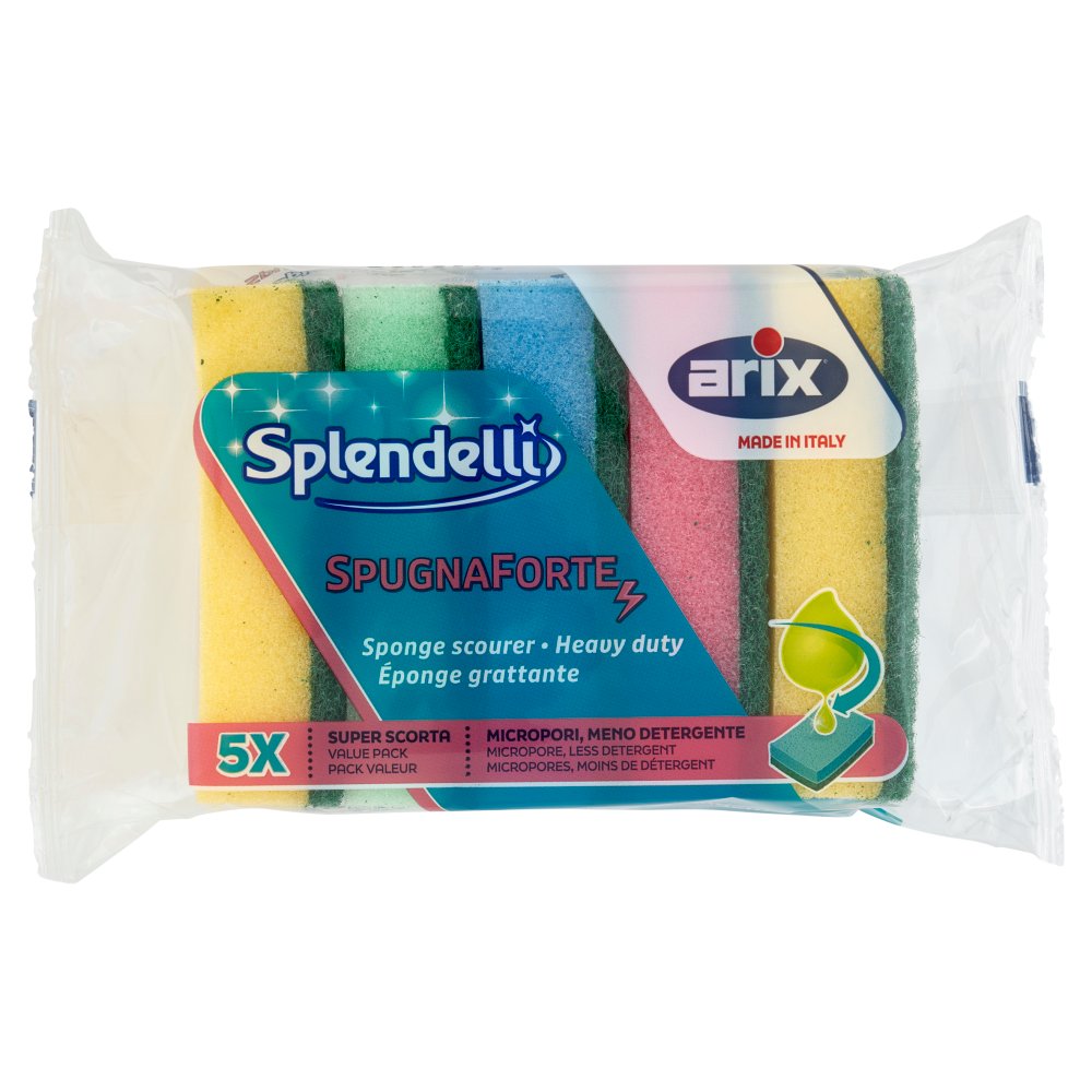 ARIX SPUGNA ABRASIVA COLORATA X 5
