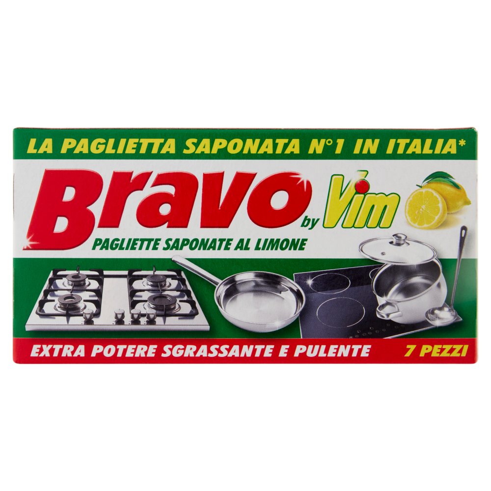 Bravo Paglietta Sgrassante Saponata al Limone Pz.7