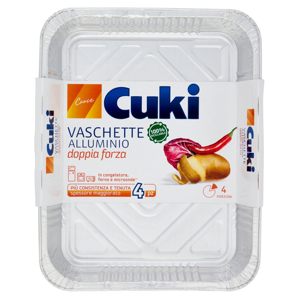 Cuki Vaschetta 4 Porzioni senza Coperchio con Manici