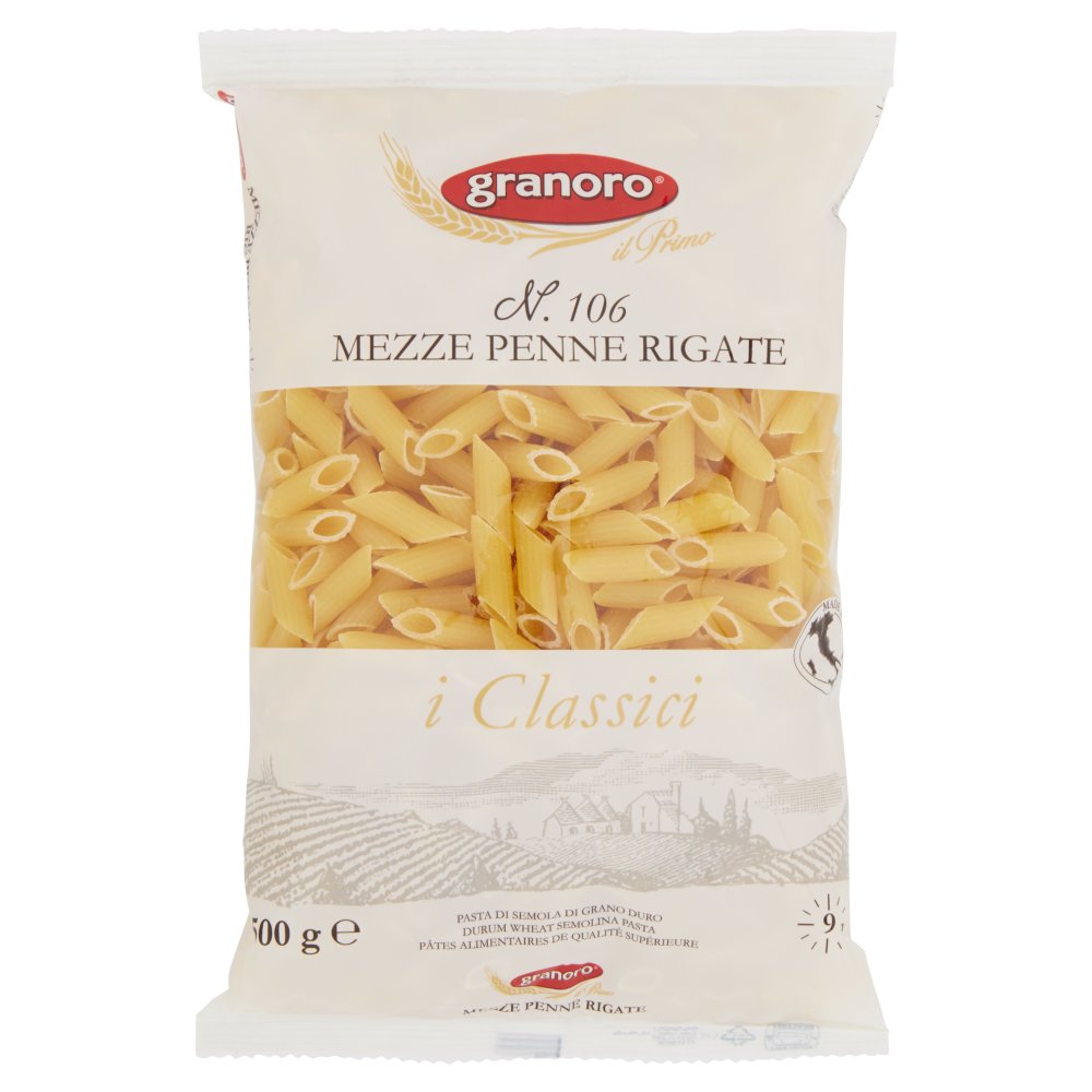 Granoro Mezze Penne Rigate N°106 Gr.500