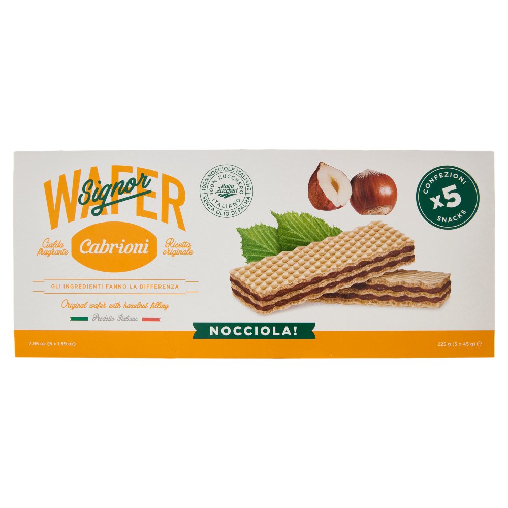 Cabrioni Wafer Nocciola Multipack Gr.45X5