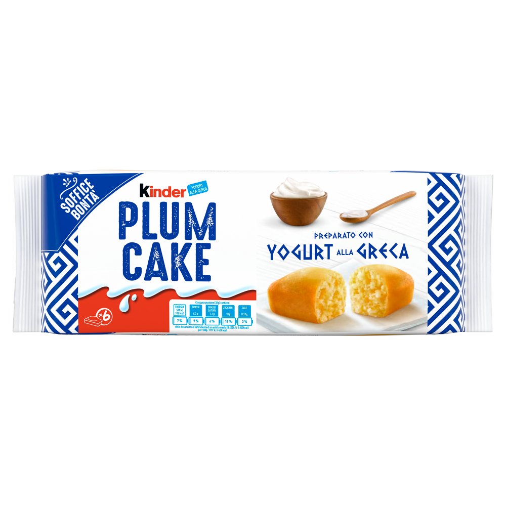 Kinder Plumcake Preparato con Yogurt alla Greca Pz.6 Gr.192