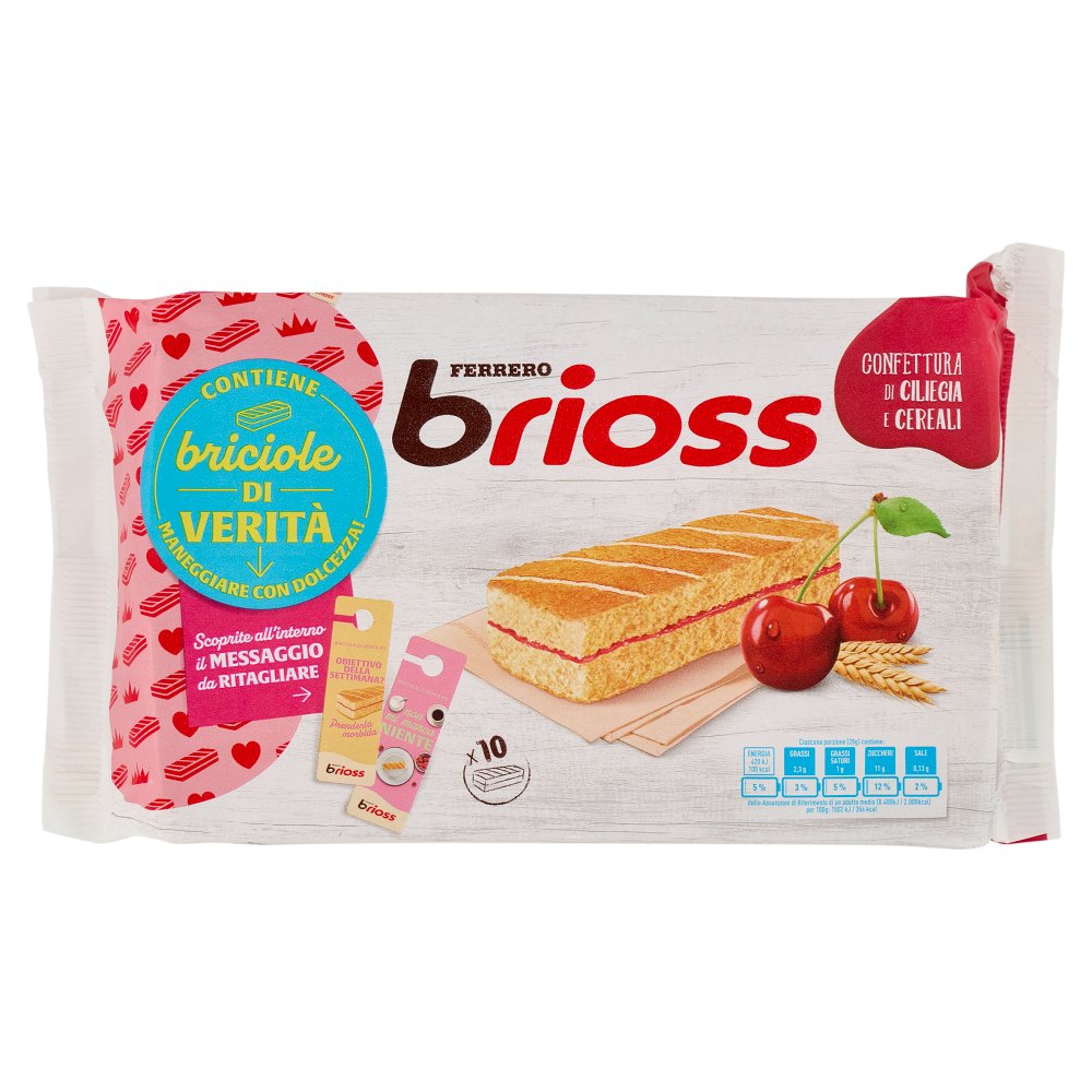 Ferrero Brioss Confettura di Ciliegia e Cereali Gr.280 Pz.10