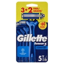 Gillette Rasoio Sensor 3 Comfort Pz. 3+2