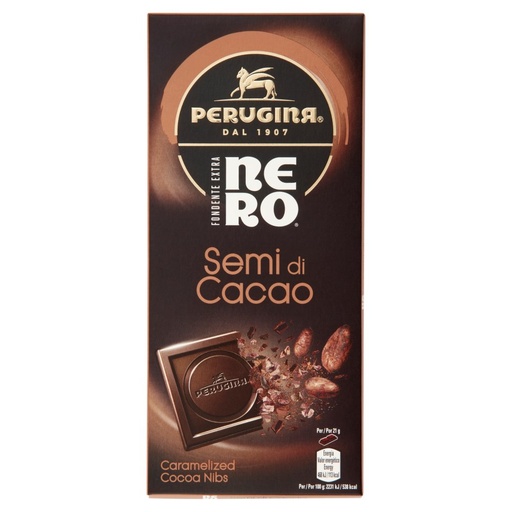 [000007310] Perugina Nero Tavoletta Cioccolato Fondente Extra con Semi di Cacao Gr.85