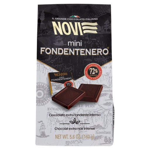 [000007328] Novi Mini Fondentenero Cioccolato Extra Fondente Intenso Gr.160