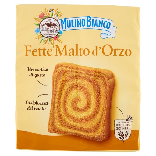 [000007379] Mulino Bianco Fette Biscottate al Malto d'Orzo Pz.32 Gr.315