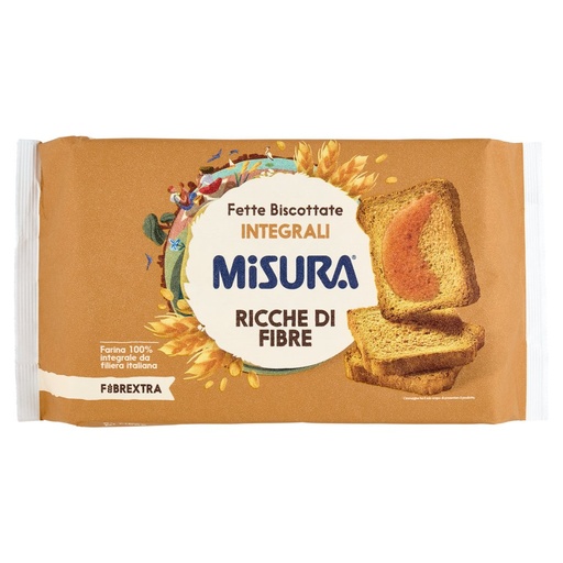 [000007380] Misura Fibrextra Fette Biscottate con Fibre di Frumento e Avena Gr.320