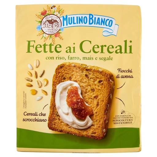 [000007381] Mulino Bianco Fette Biscottate ai Cereali Gr.315