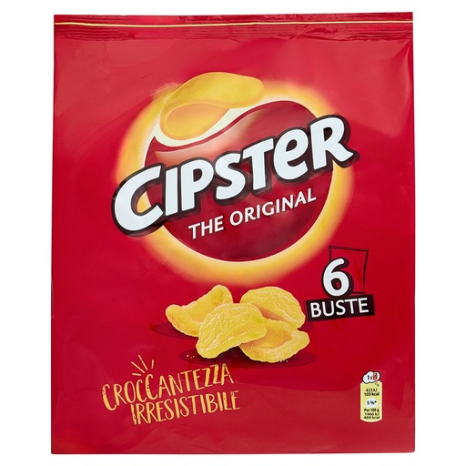 [000007400] Cipster The Original Chips di Patate Multipack 6 Bustine Gr.132