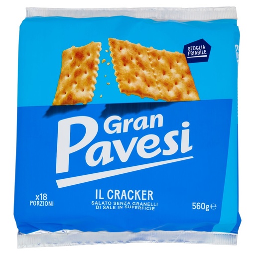 [000007408] Gran Pavesi il Cracker Salato senza Granelli di Sale in Superficie Gr.560